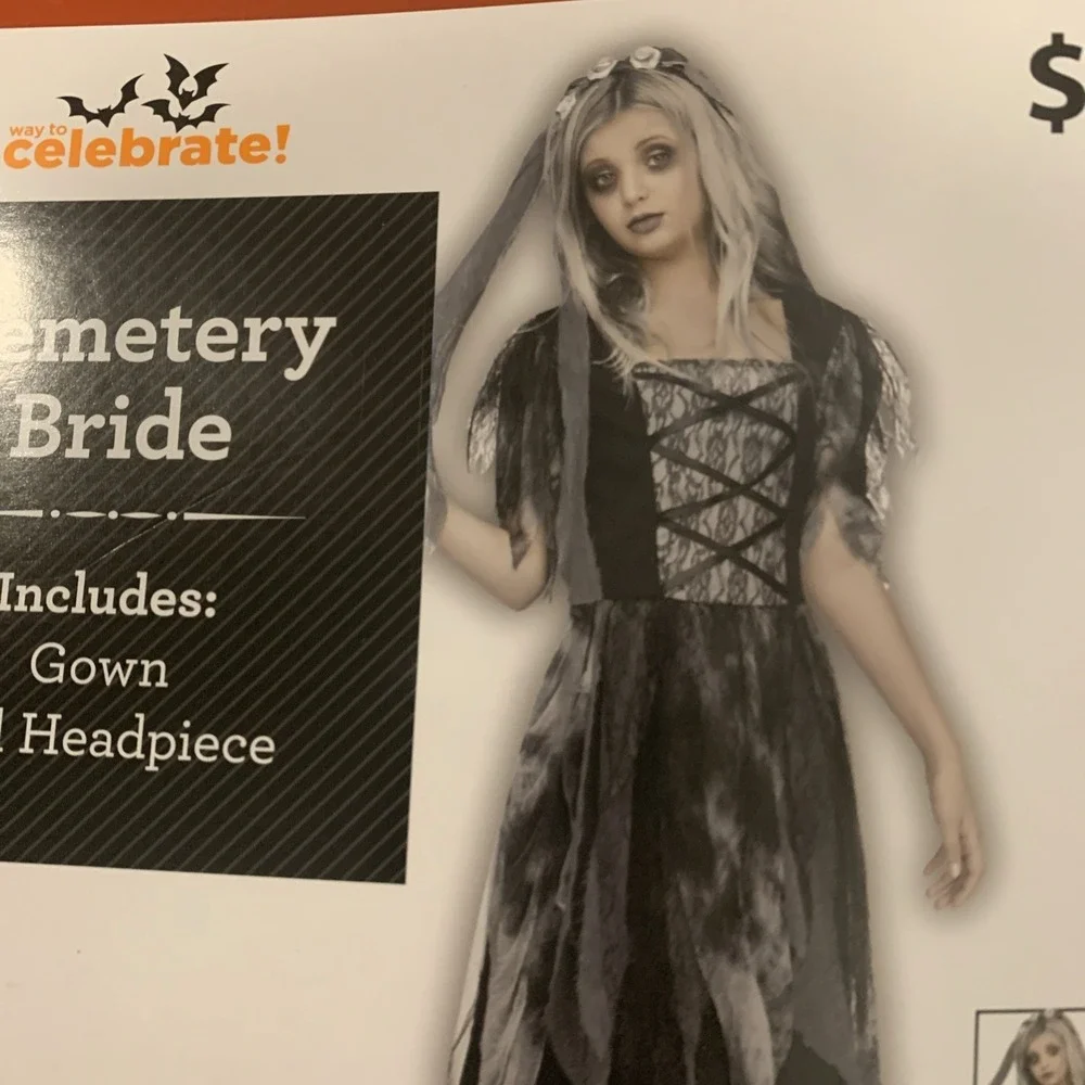 Cemetery Bride Girls Size M7/8 Halloween Costume